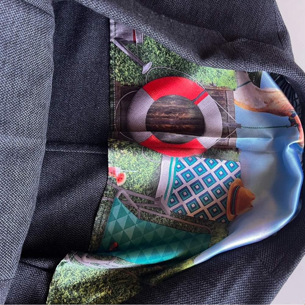 Ted Baker London Size 4 Suit. Pants and Blazer. Blue Gray